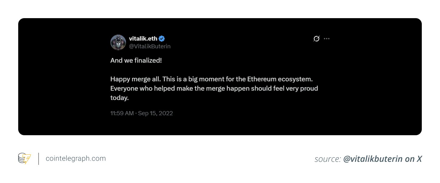 Vitalik Buterin's post on the Merge