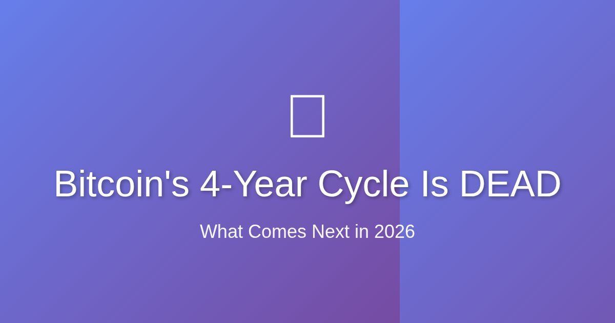 Bitcoin 4-year halving cycle chart showing broken pattern